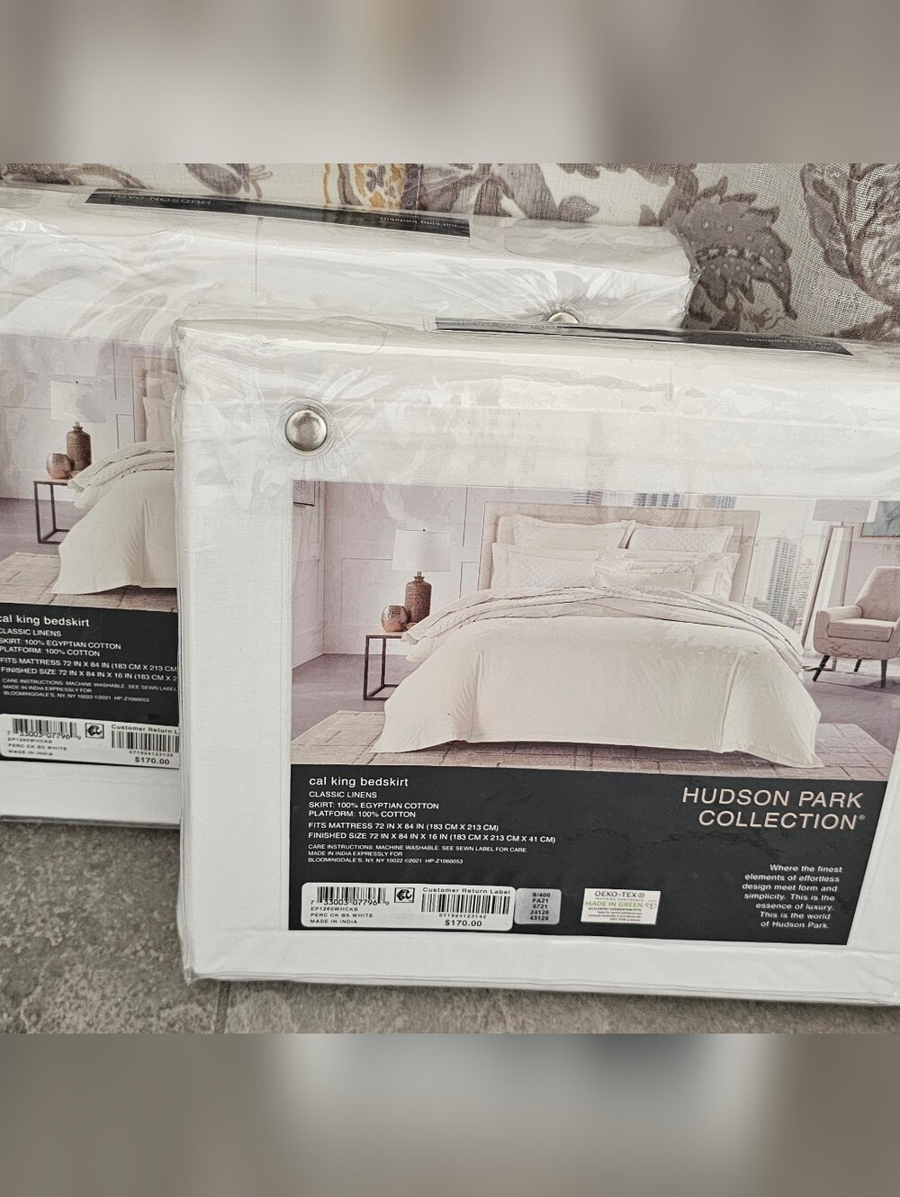TWO NIB Hudson Park Collection Cal King Bedskirt | 100% Egyptian Cotton